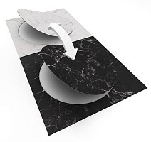 Forbo Allura Material 63544DR7 black marble circle фото 3 | FLOORDEALER